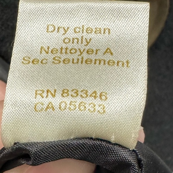 Carson Black Wool Swing Jacket with Decorative Buttons Appliquéd Fabric - Size M - Picture 14 of 16